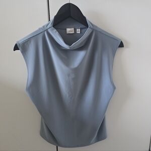 Wilfred Sleeveless Cowl Neck Camisole in Dusty Blue